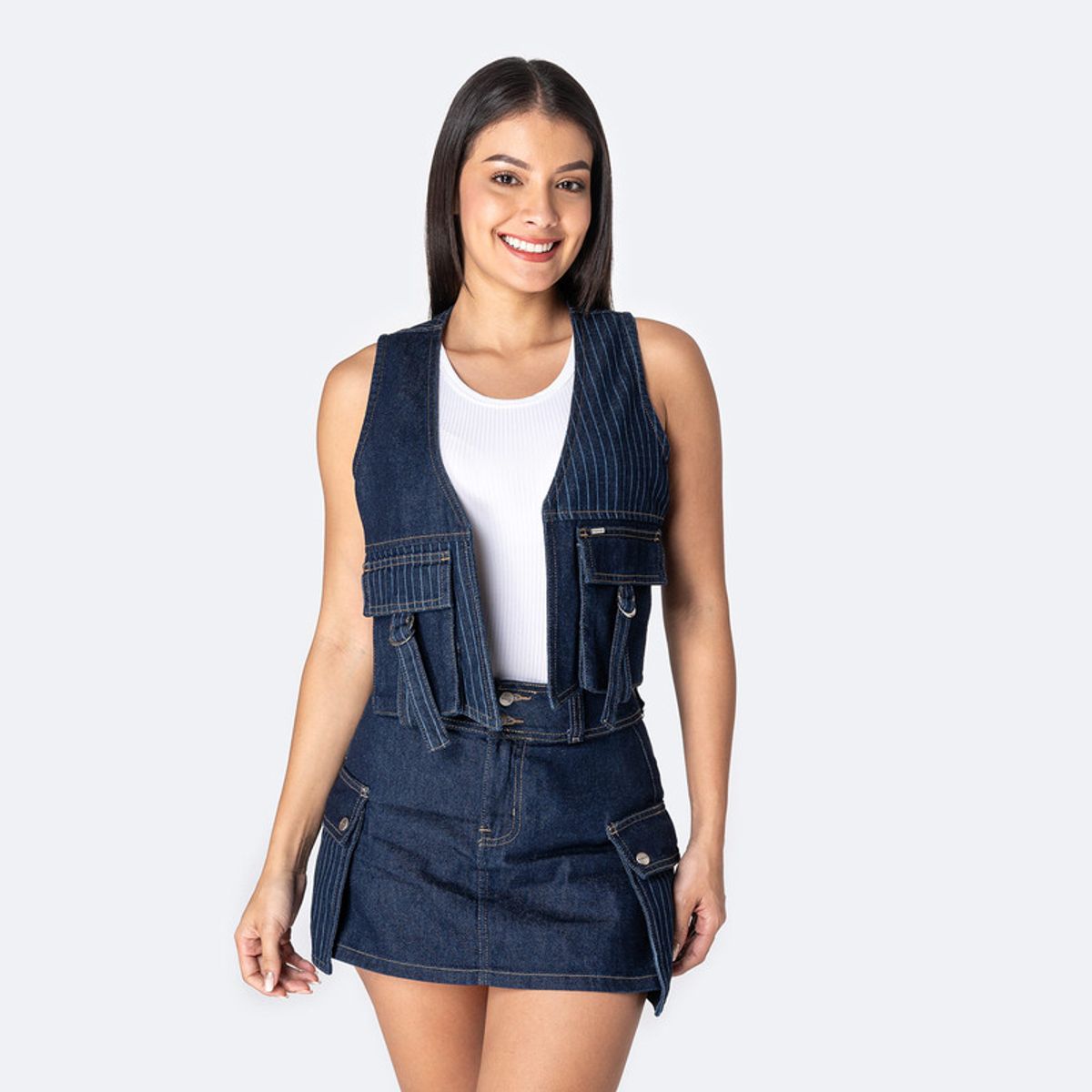 PIONIER - Chaleco Denim Mujer Signe Pionier