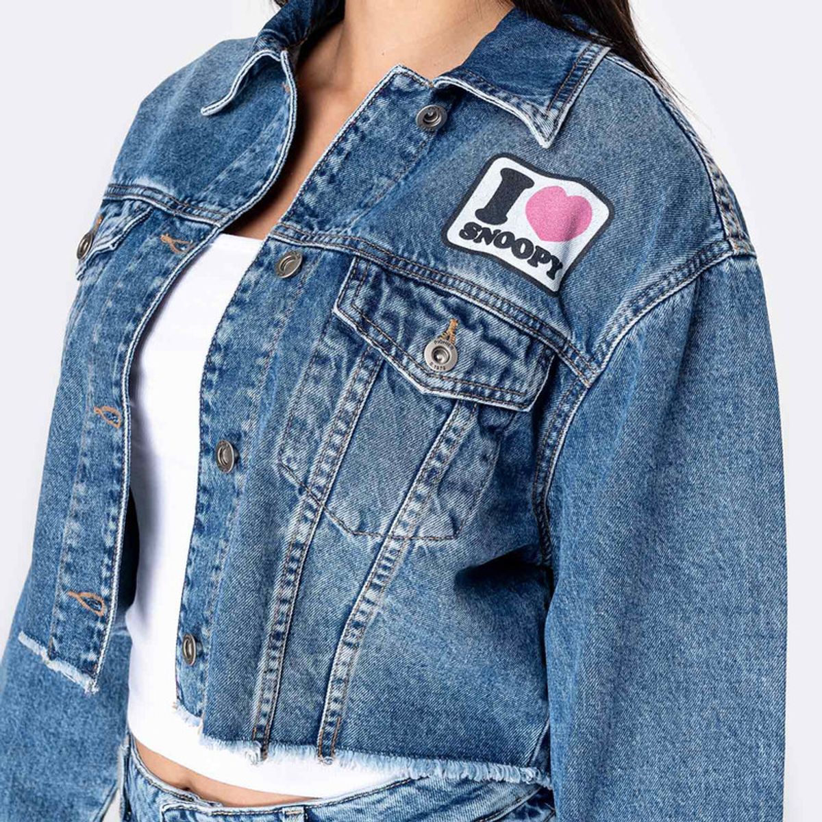 PIONIER - Casaca Denim Mujer Mabel-Snoopy Pionier