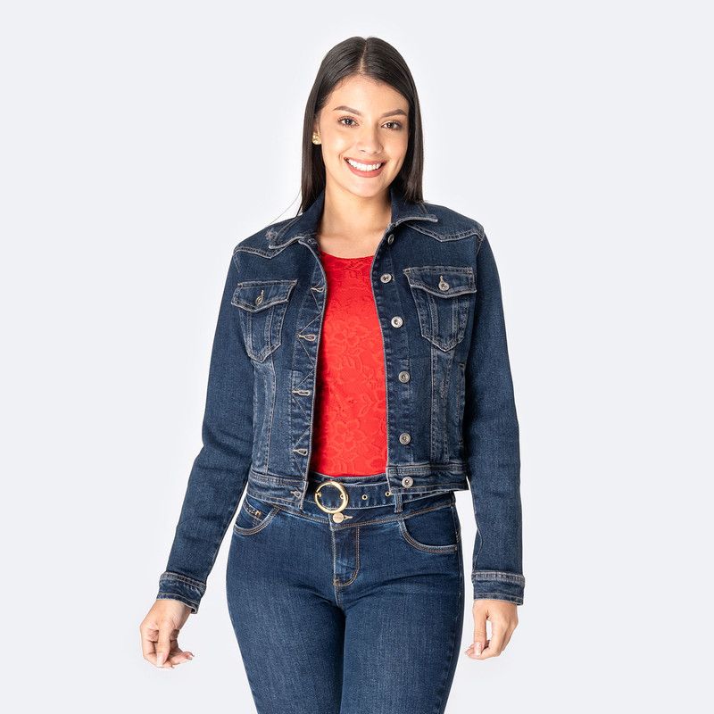 PIONIER - Casaca Denim Stretch Mujer Skarleth Pionier