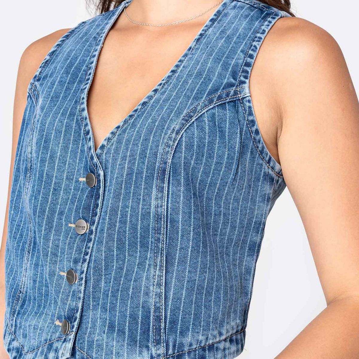 PIONIER - Chaleco Denim Mujer Cecyli C Pionier