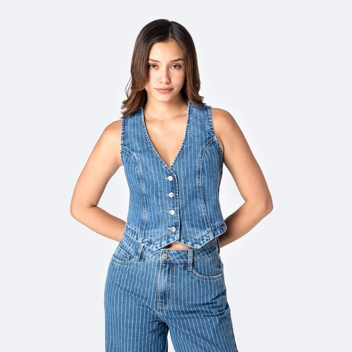 PIONIER - Chaleco Denim Mujer Cecyli C Pionier