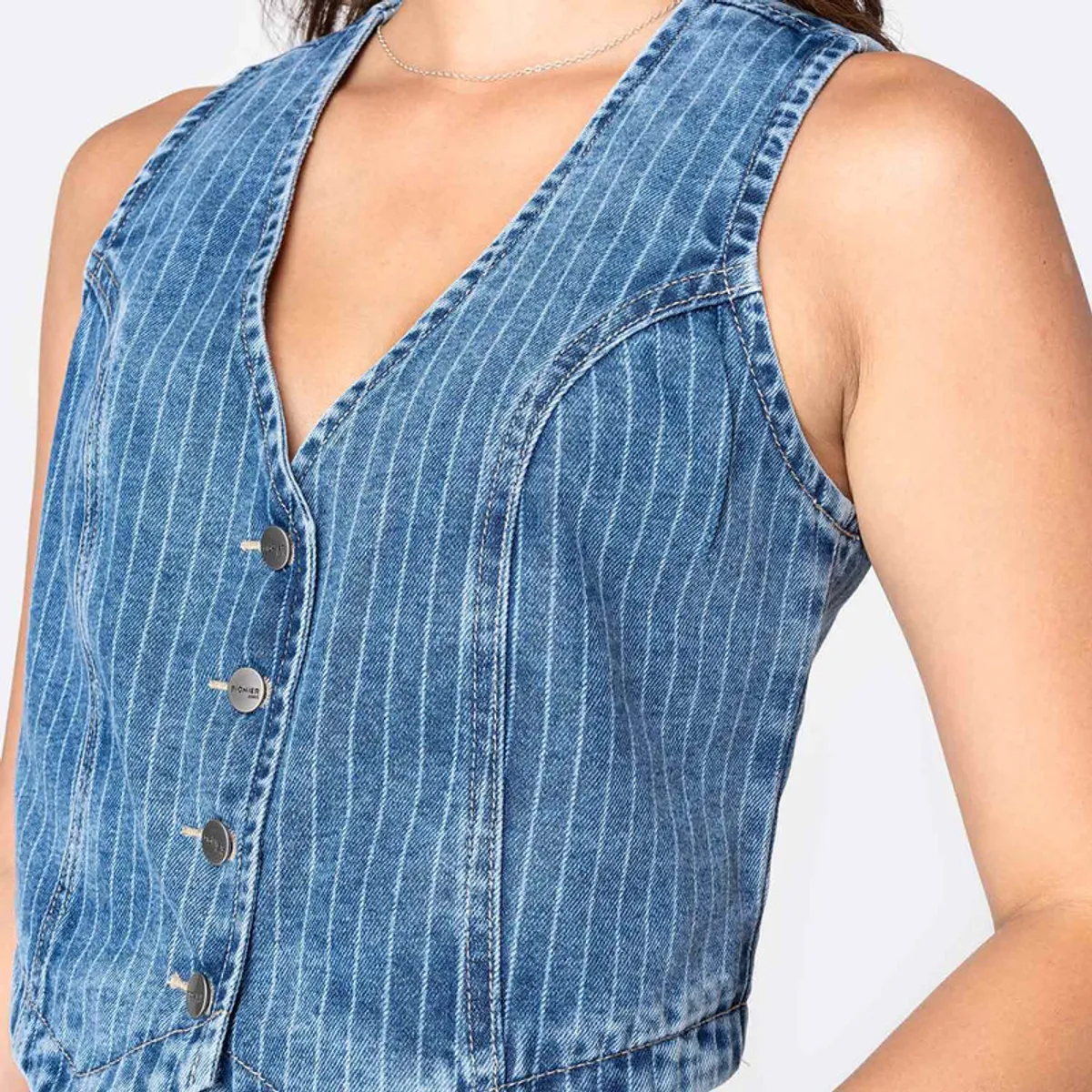 PIONIER - Chaleco Denim Mujer Cecyli C Pionier