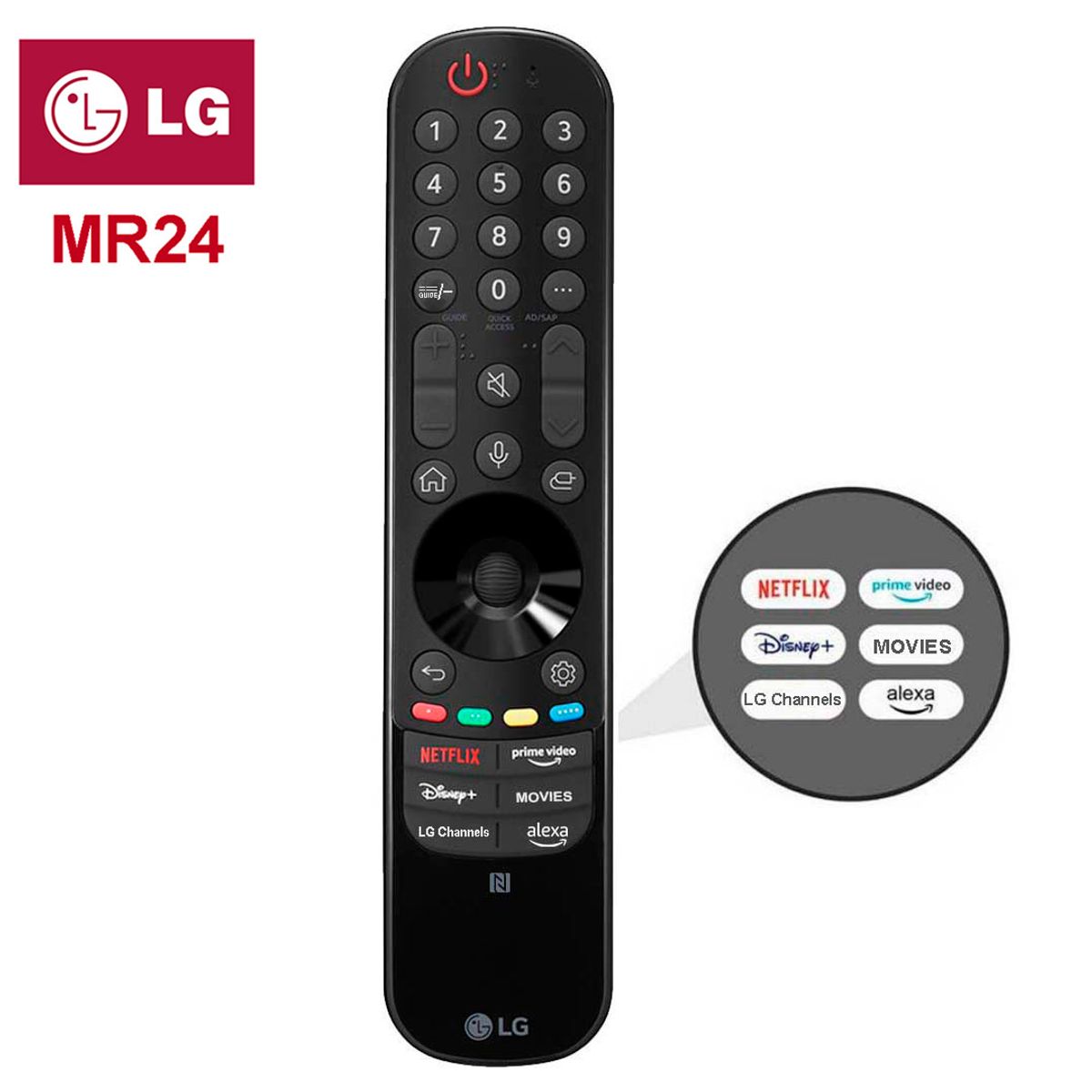 LG - Magic Control LG MR24 + Funda de Silicona Lila