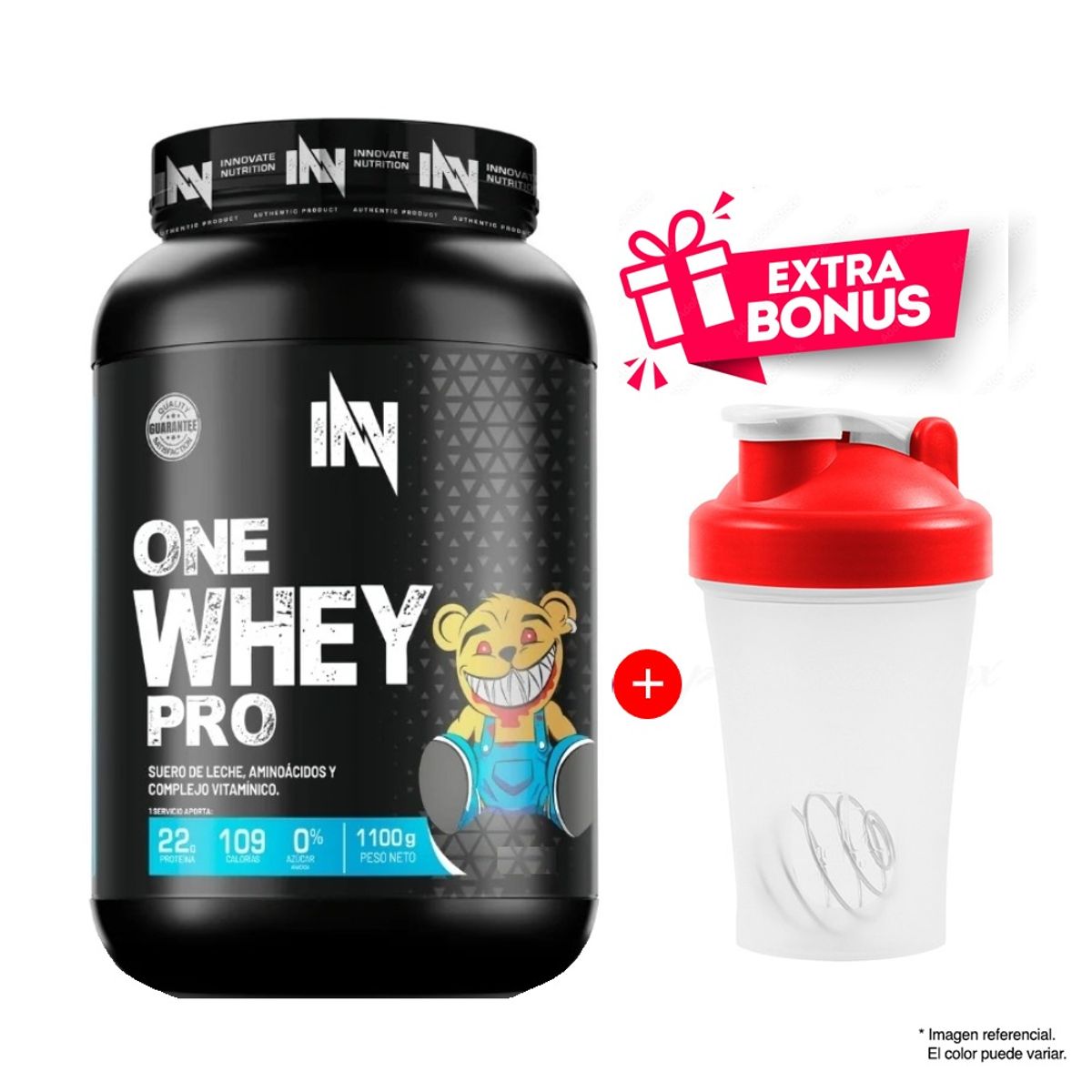 INN INNOVATE NUTRITION - Proteína One Whey Pro 1.1 kg Chocolate + Shaker
