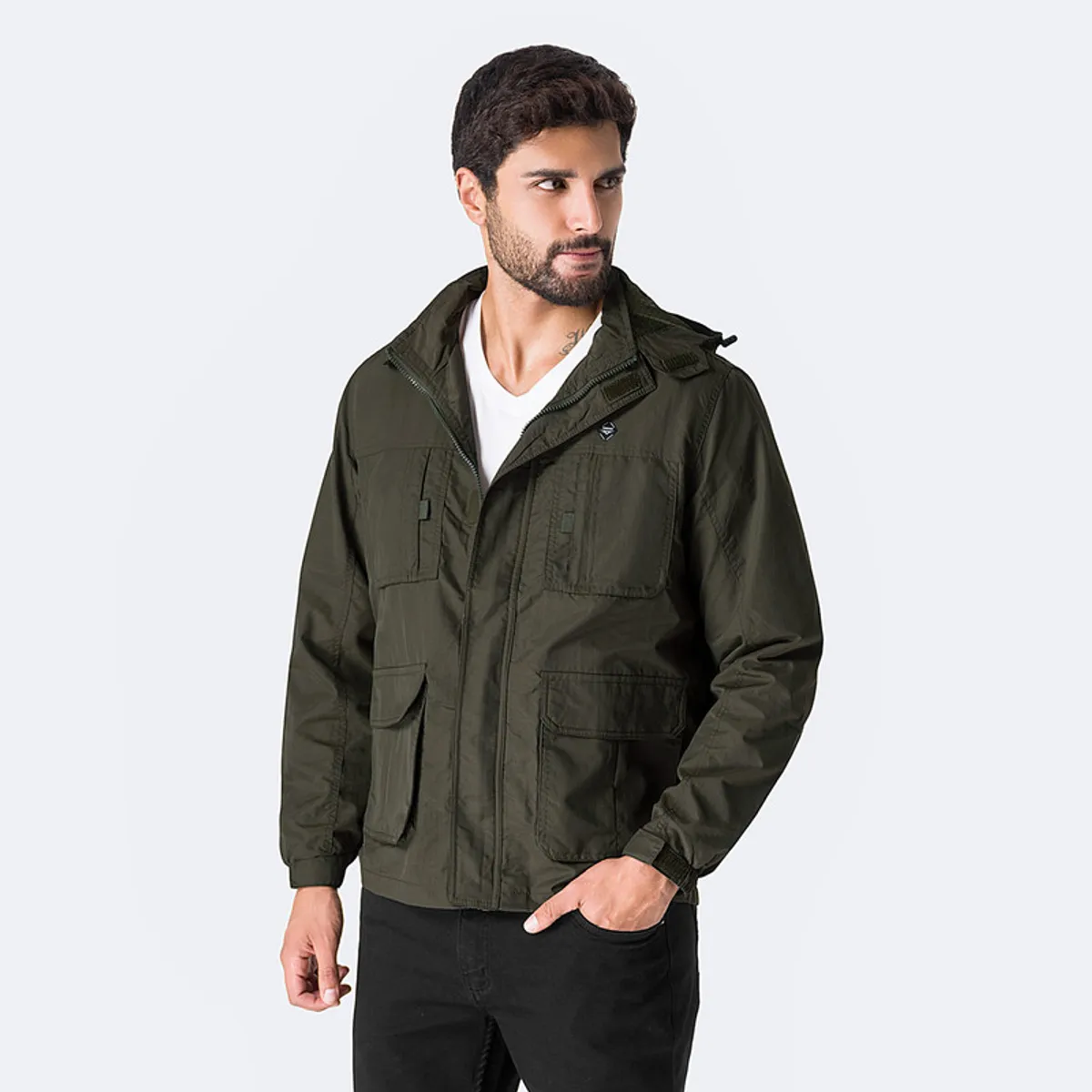 PIONIER - Casaca Cortaviento Drill Hombre Arthit Pionier