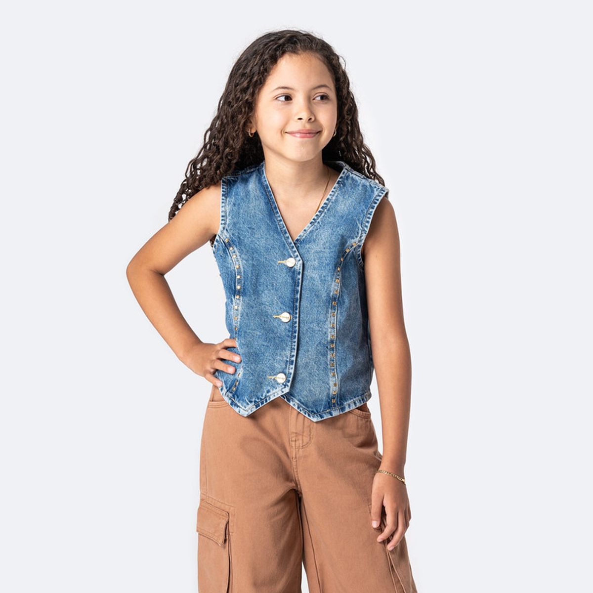 PIONIER - Chaleco Denim Niña Elisahb Pionier
