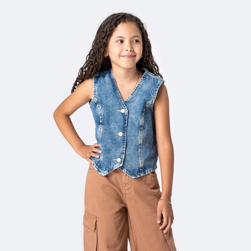 PIONIER - Chaleco Denim Niña Elisahb Pionier