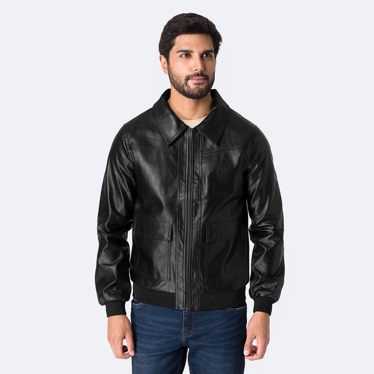 PIONIER - Casaca Cuerina Hombre Jjake Pionier