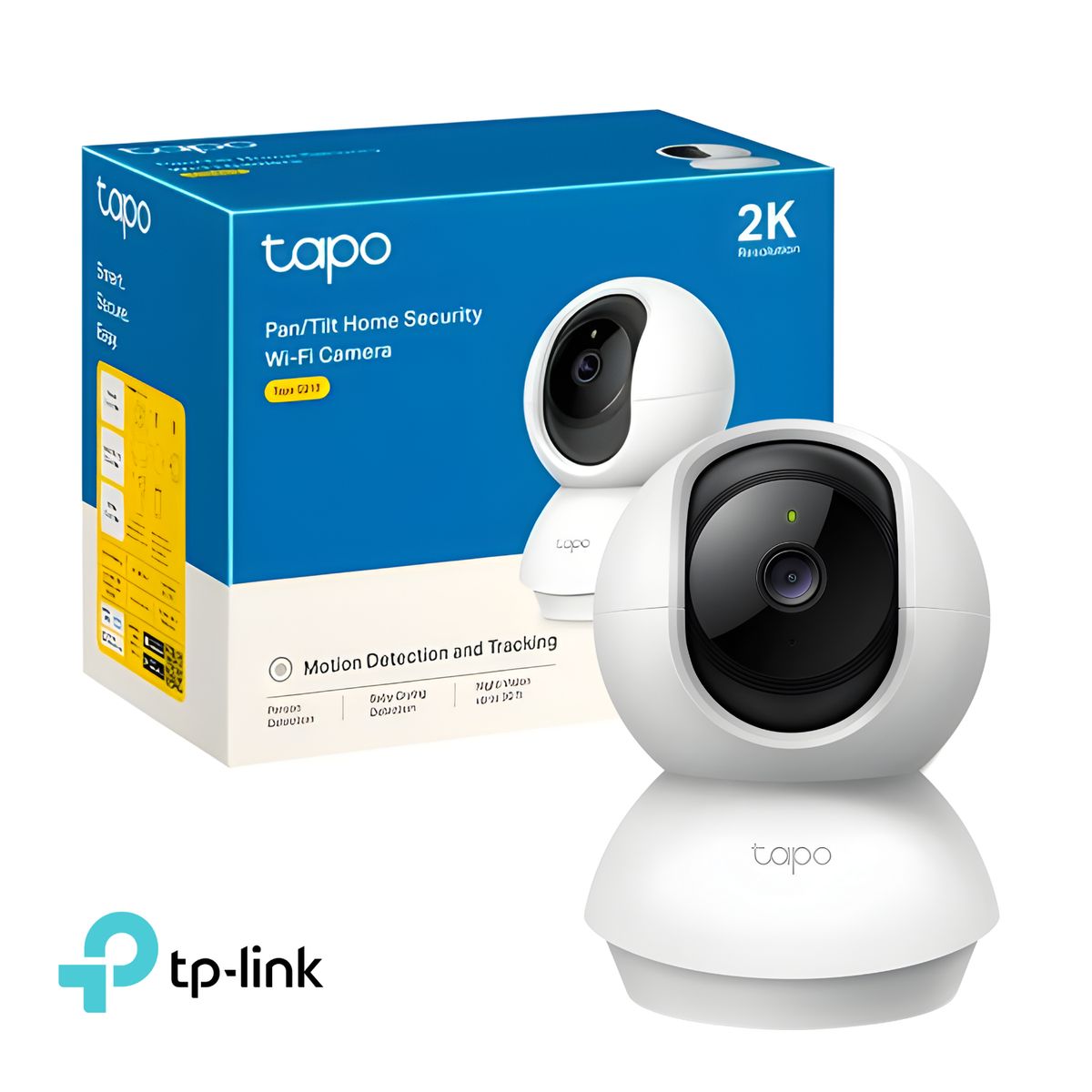 TP LINK - Cámara de Seguridad Giratoria para Casa Wi-Fi 2K TAPO C210