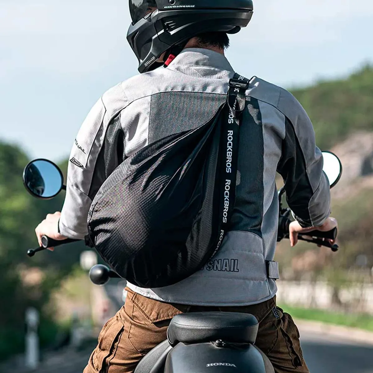 ROCKBROS - Mochila para bicicleta y moto Rockbros B3017-BK