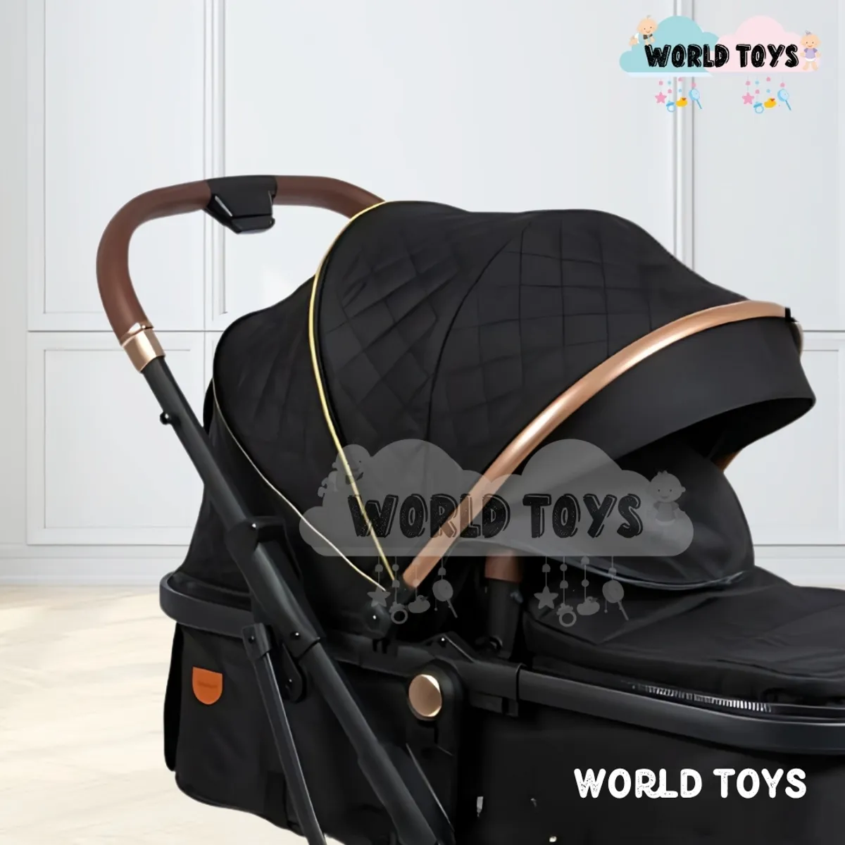 BABY - Coche Cuna Moisés de Lujo «SATURNO ULTRA» Black