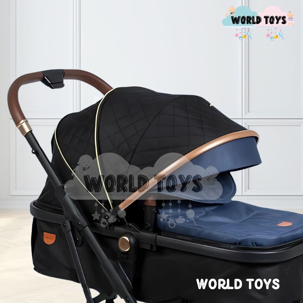 BABY - Coche Cuna Moisés de Lujo «SATURNO ULTRA» Blue