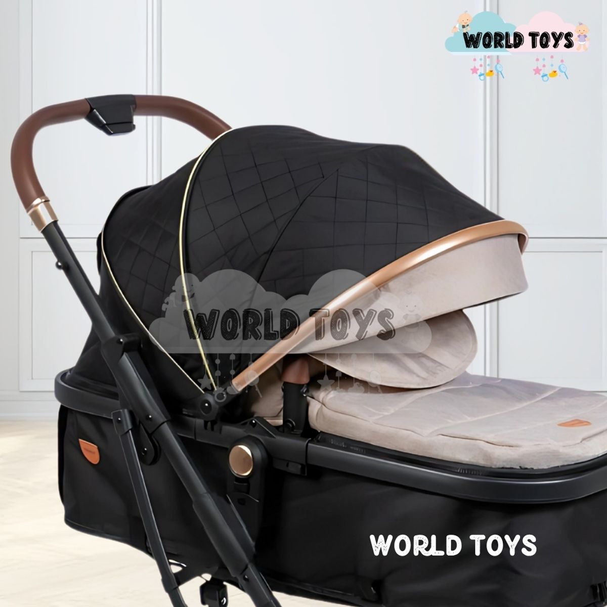 BABY - Coche Cuna Moisés de Lujo «SATURNO ULTRA» Beige