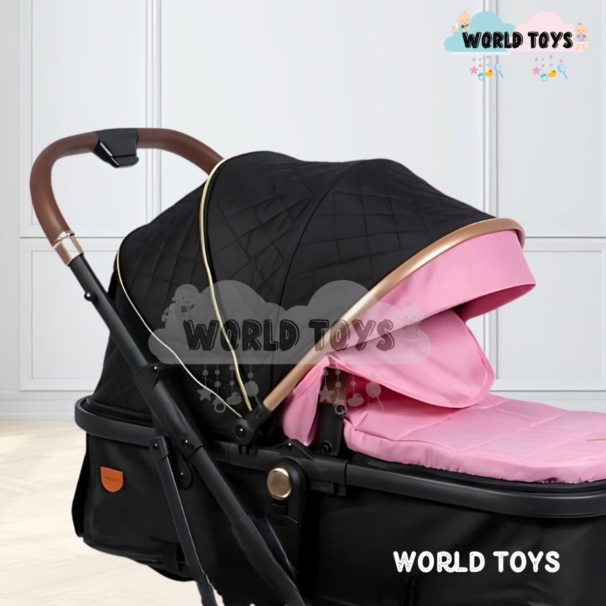 BABY - Coche Cuna Moisés de Lujo «SATURNO ULTRA» Pink