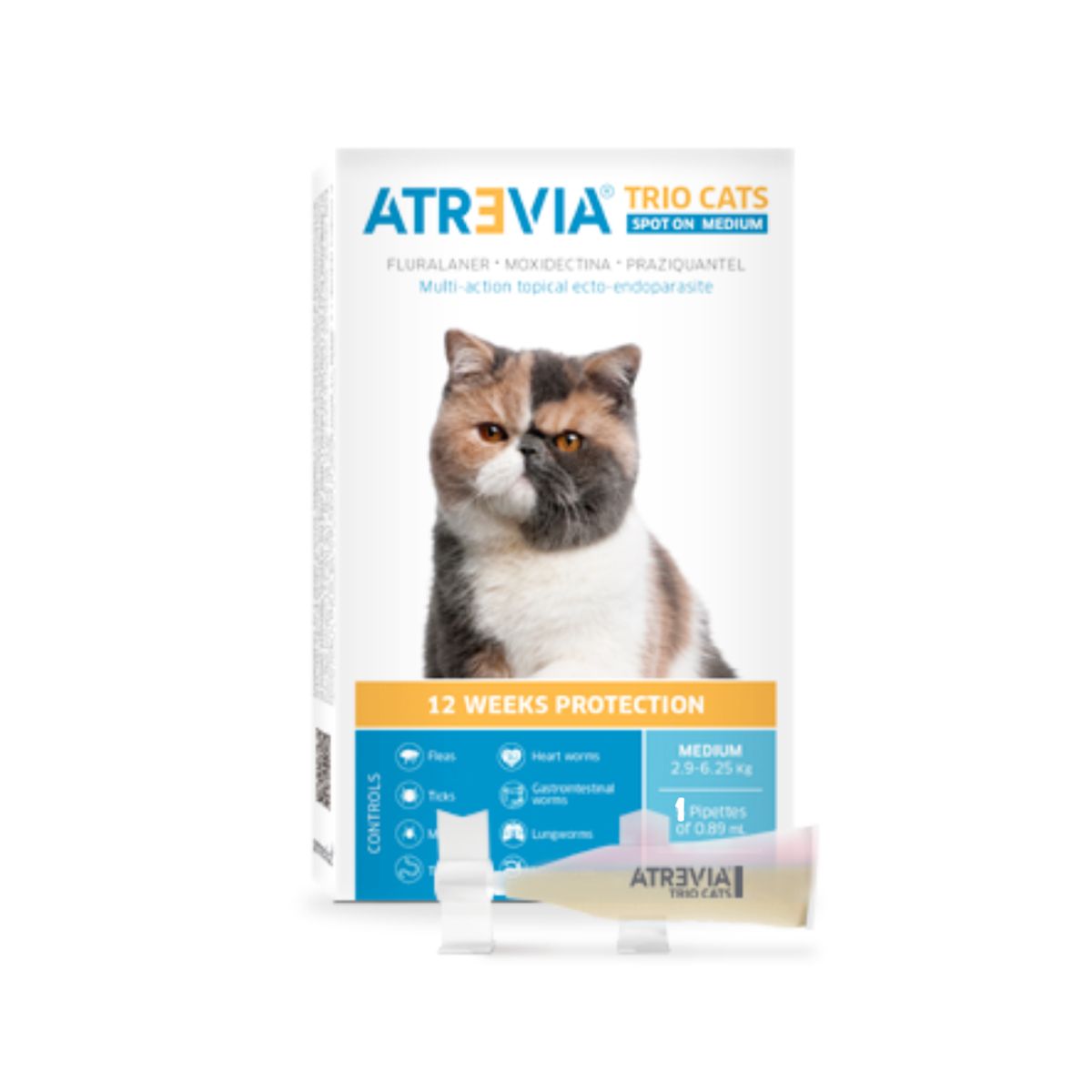 ATREVIA - Antipulgas para gato Atrevia Trio 2 .9 - 6 .25 Kg x1 Pipeta