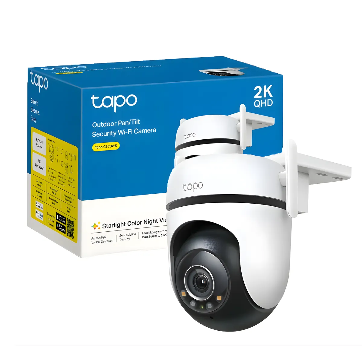 TP LINK - Cámara de Seguridad Wi-Fi Exterior Tapo C520WS 360° 2K 4MP