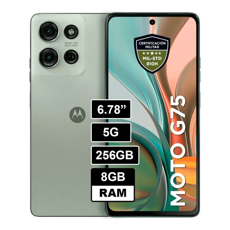 Celular Moto G75 5G 8GB RAM 256GB Color Verde MOTOROLA | falabella.com