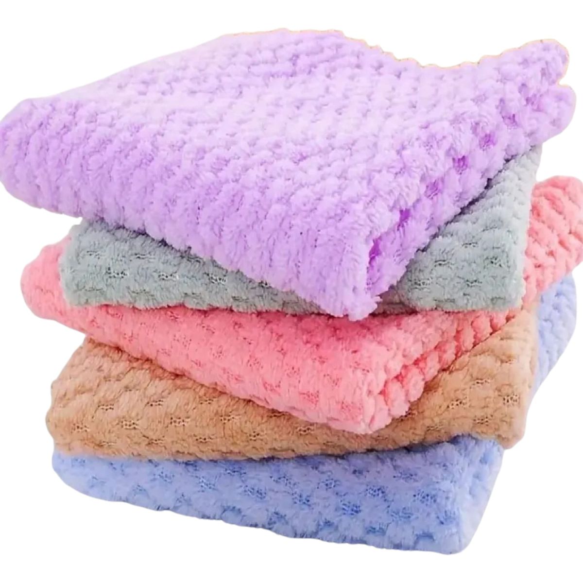 WELL BEING - Pack Ahorro: 3 Paquetes de 5 Paños de Microfibra - Colores Surtidos