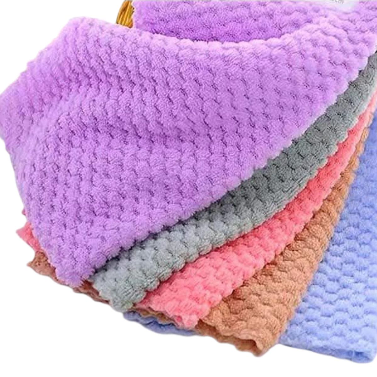 WELL BEING - Pack Ahorro: 3 Paquetes de 5 Paños de Microfibra - Colores Surtidos