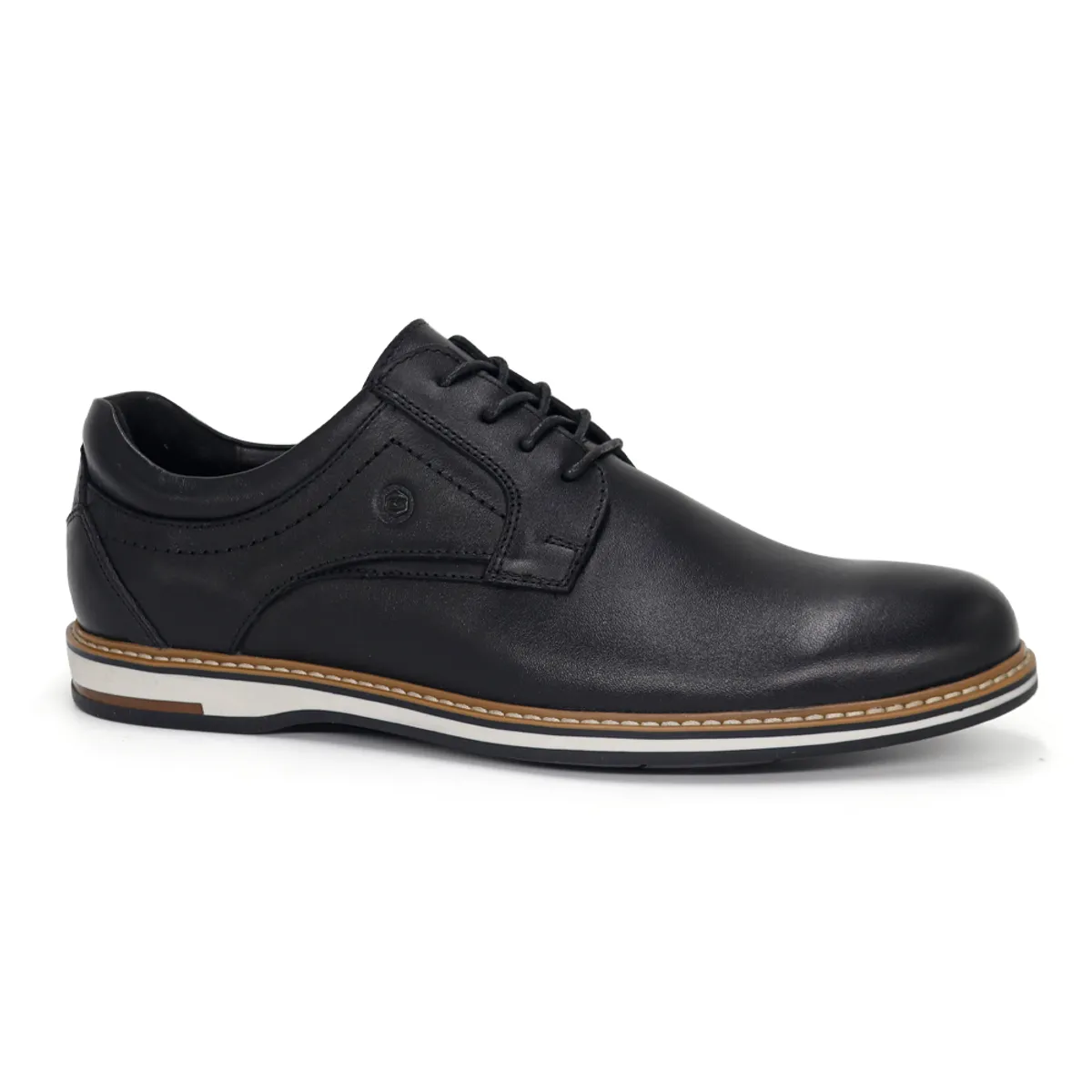 CONTERS - Zapatos Casuales De Cuero Hombre CLQ3-DR-18 Negro