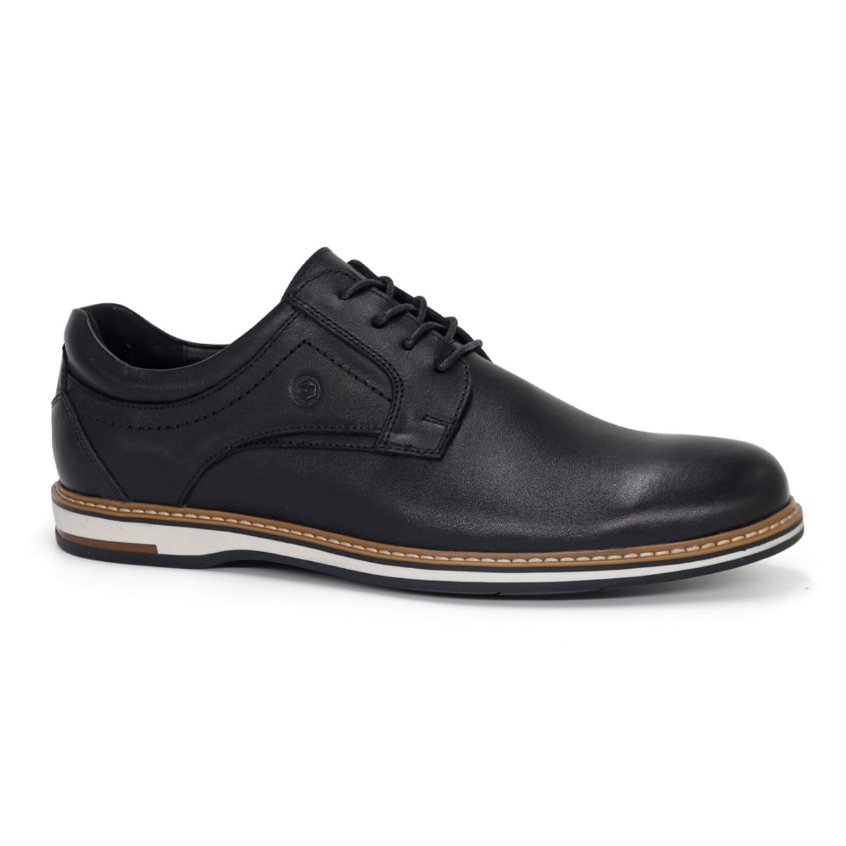 CONTERS - Zapatos Casuales De Cuero Hombre CLQ3-DR-18 Negro