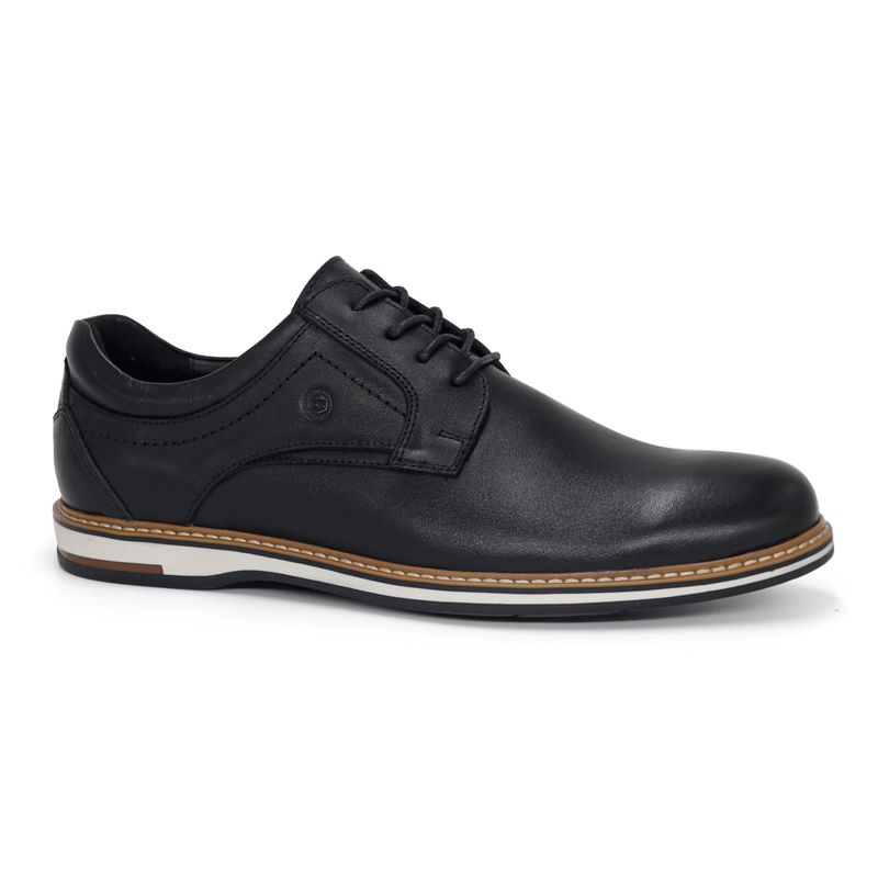 CONTERS - Zapatos Casuales De Cuero Hombre CLQ3-DR-18 Negro