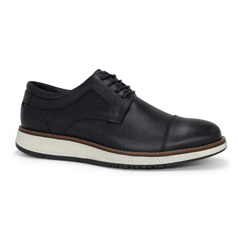 CONTERS - Zapatos Casuales De Cuero Hombre CLQ3-CI15 Negro