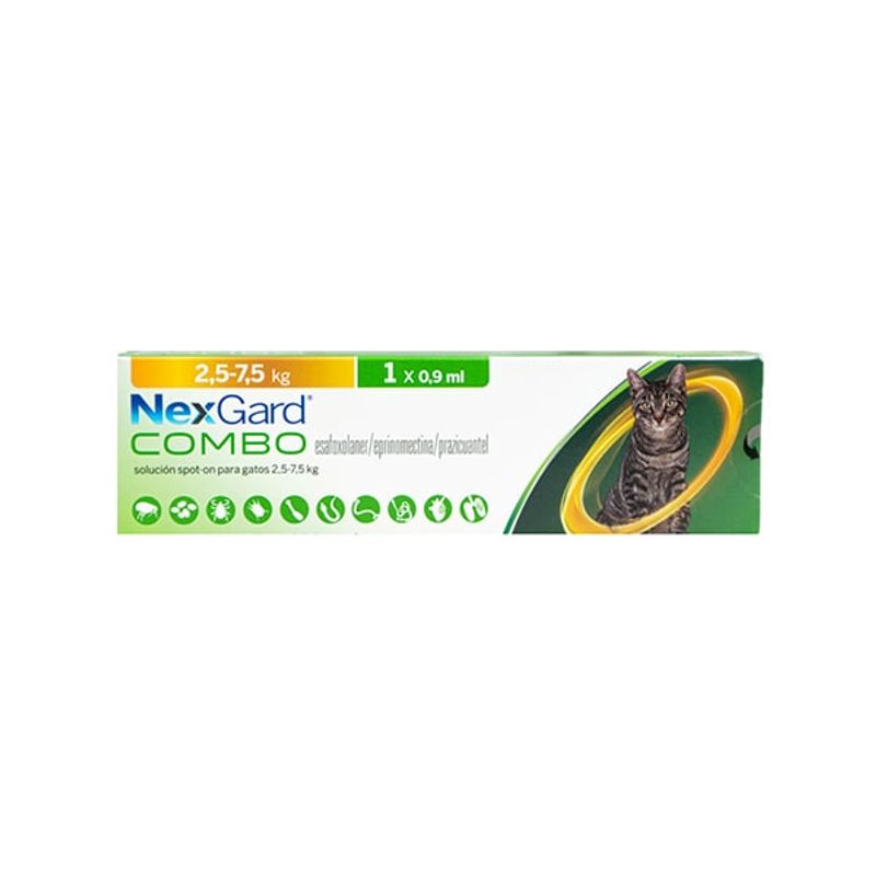 NEXGARD - Antipulgas para gato nexgard combo 2 .5- 7 .5kg x1 Pipeta