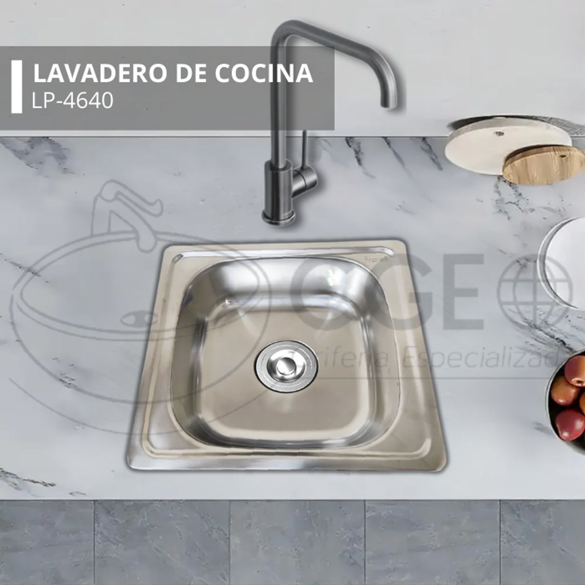 FRATELLI - LAVADERO DE COCINA ACERO INOXIDABLE SATINADO LP-4640