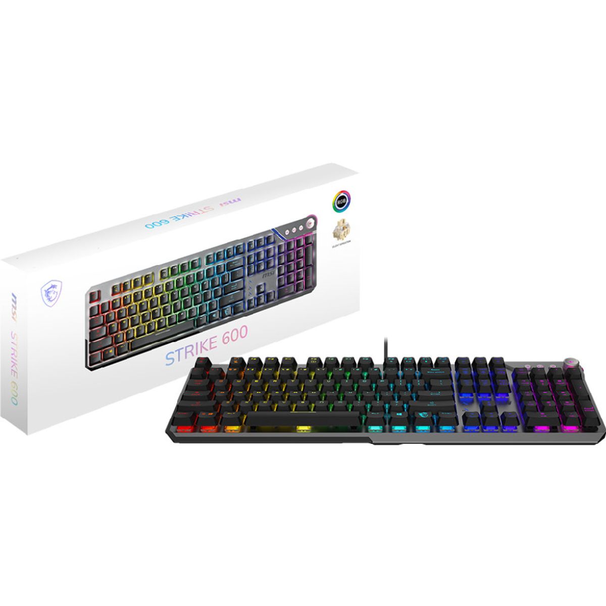 MSI - Teclado Gaming MSI Strike 600 Keyboard Silent Switches RGB