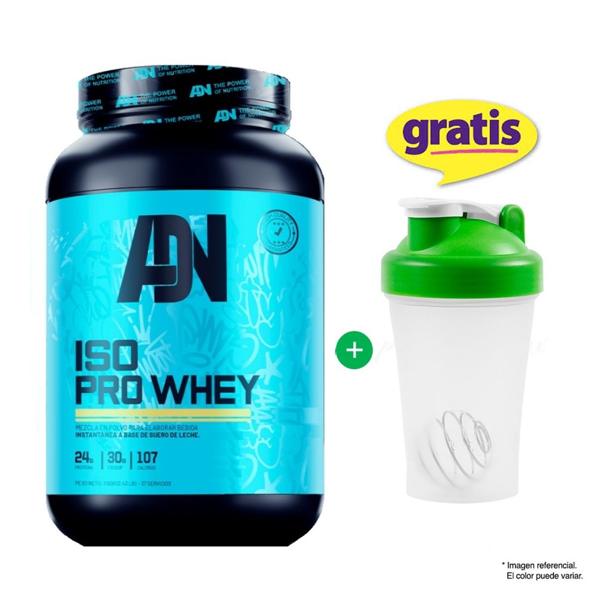 ADN - ISO PRO WHEY 1100 GRAMOS - ADN NUTRITION ISOLATADA VAINILLA