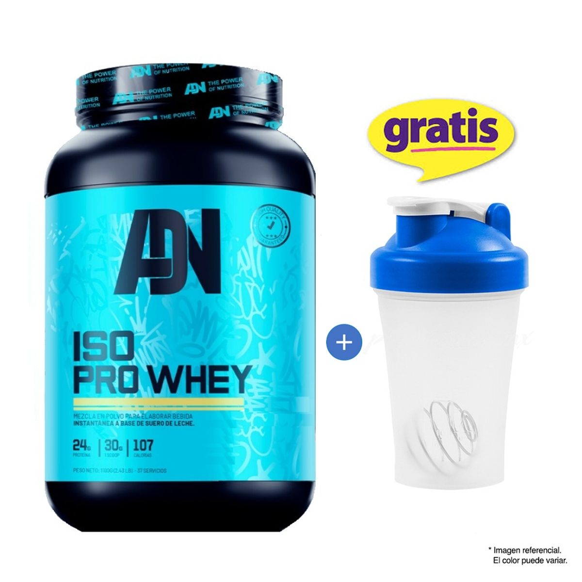 ADN - PROTEÍNA ISO PRO WHEY DE 1100 GRAMOS VAINILLA
