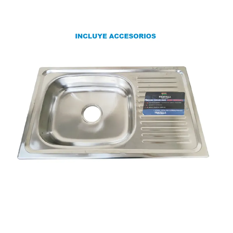 FRATELLI - LAVADERO DE COCINA ACERO CON ESCURRIDERO SATINADO LP-7545