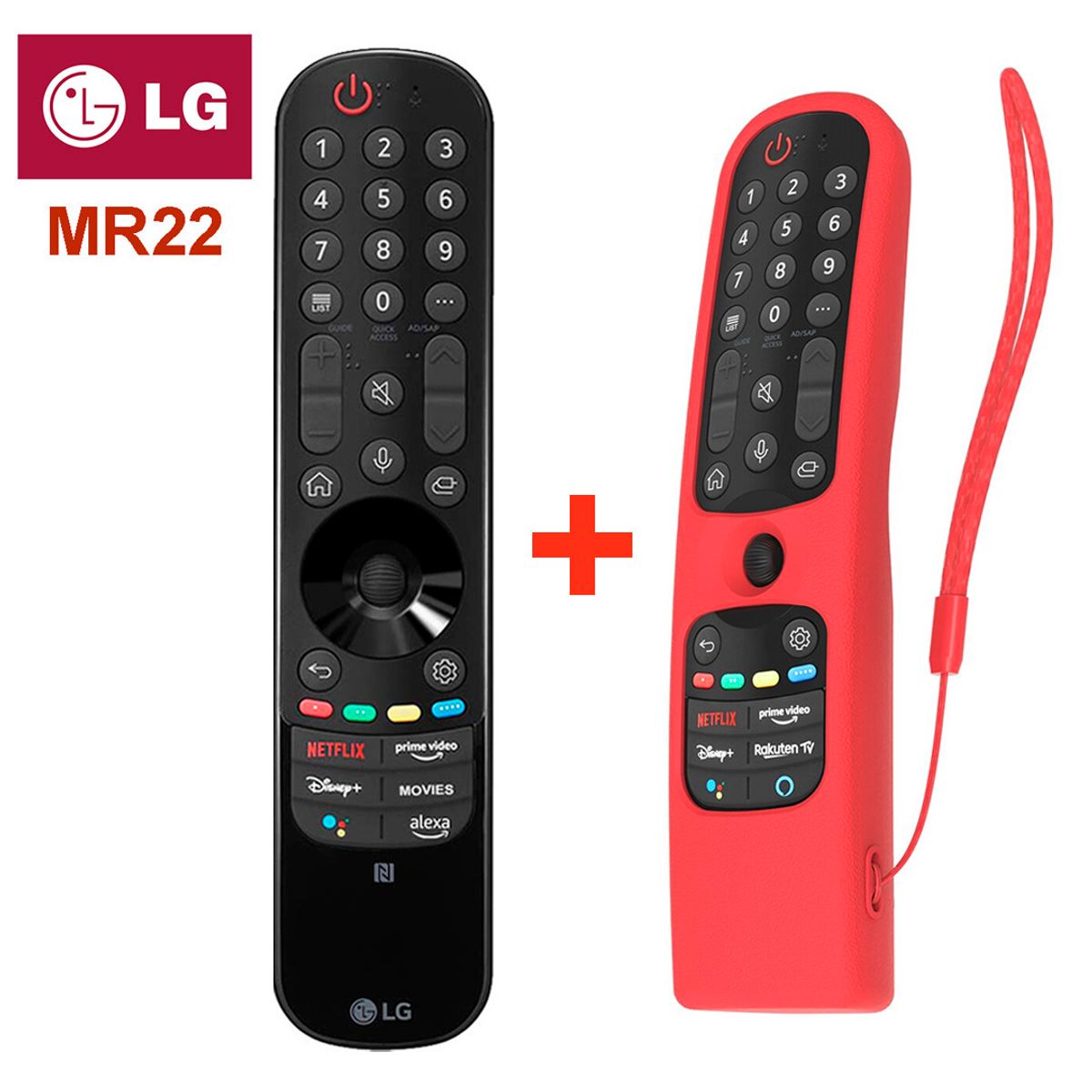 LG - Magic Control LG MR22 + Funda de Silicona Rojo