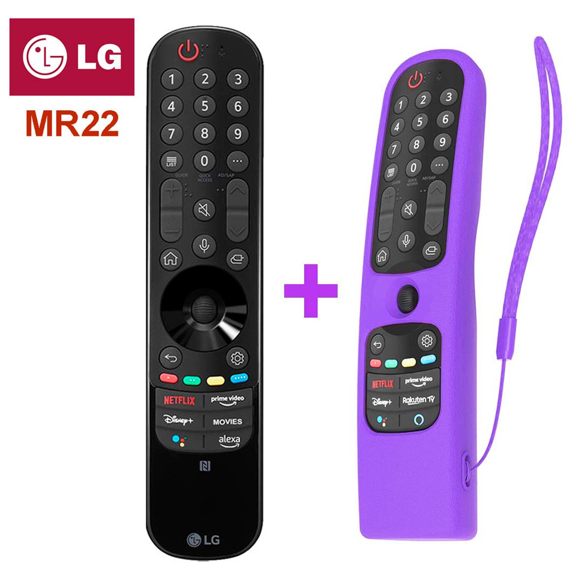LG - Magic Control LG MR22 + Funda de Silicona Lila