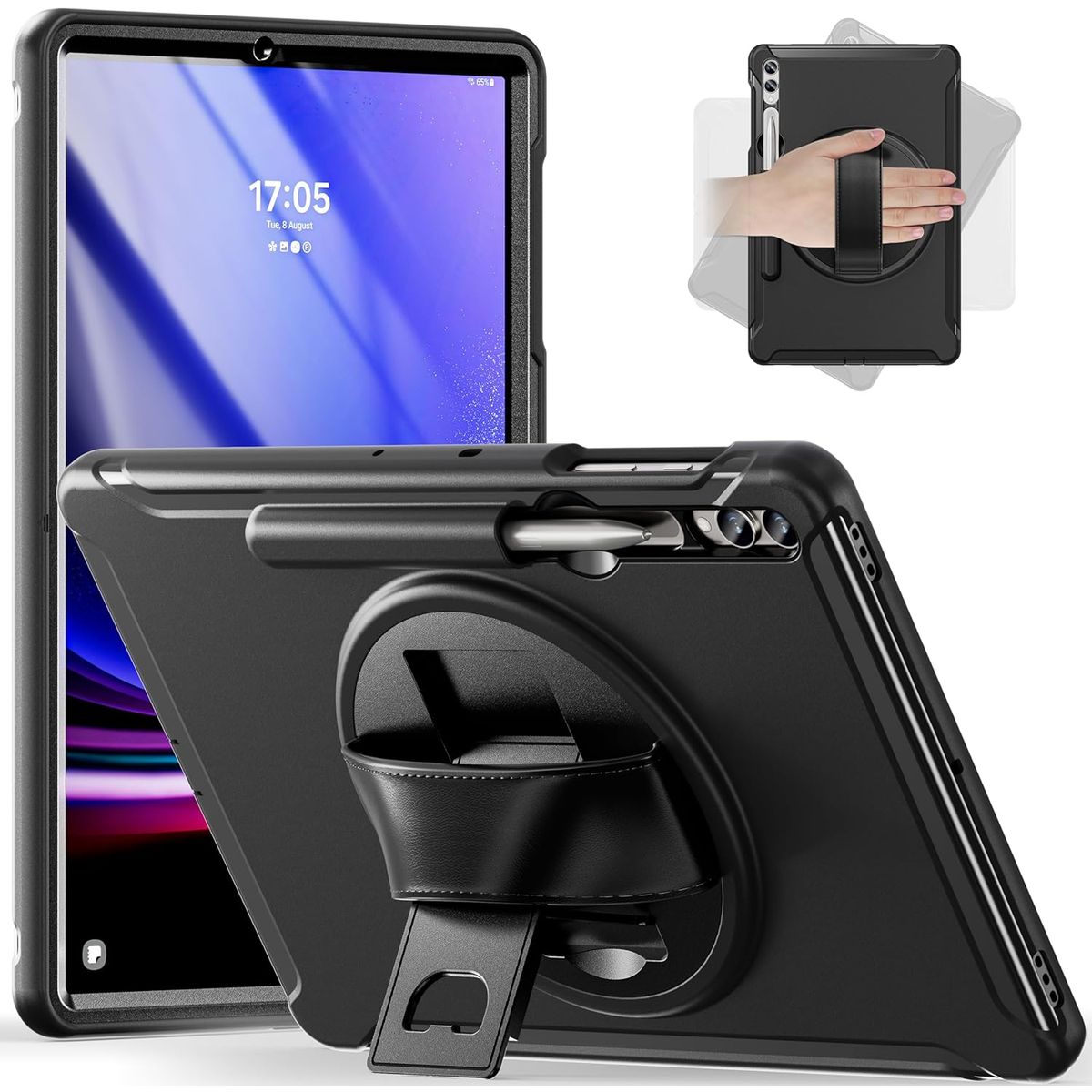 GENERICO - Funda Armor 360° Para Samsung S9 FE PLUS / S9 PLUS 12.4 " - NEGRO