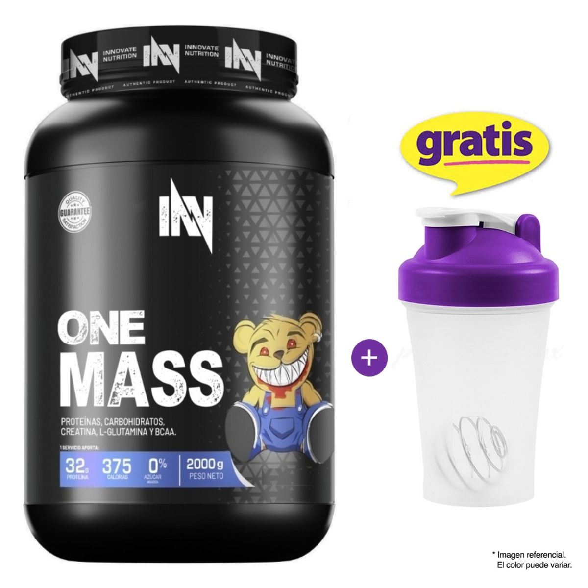 INN INNOVATE NUTRITION - INNOVATE NUTRITION ONE MASS 2 KG. VAINILLA + SHAKER