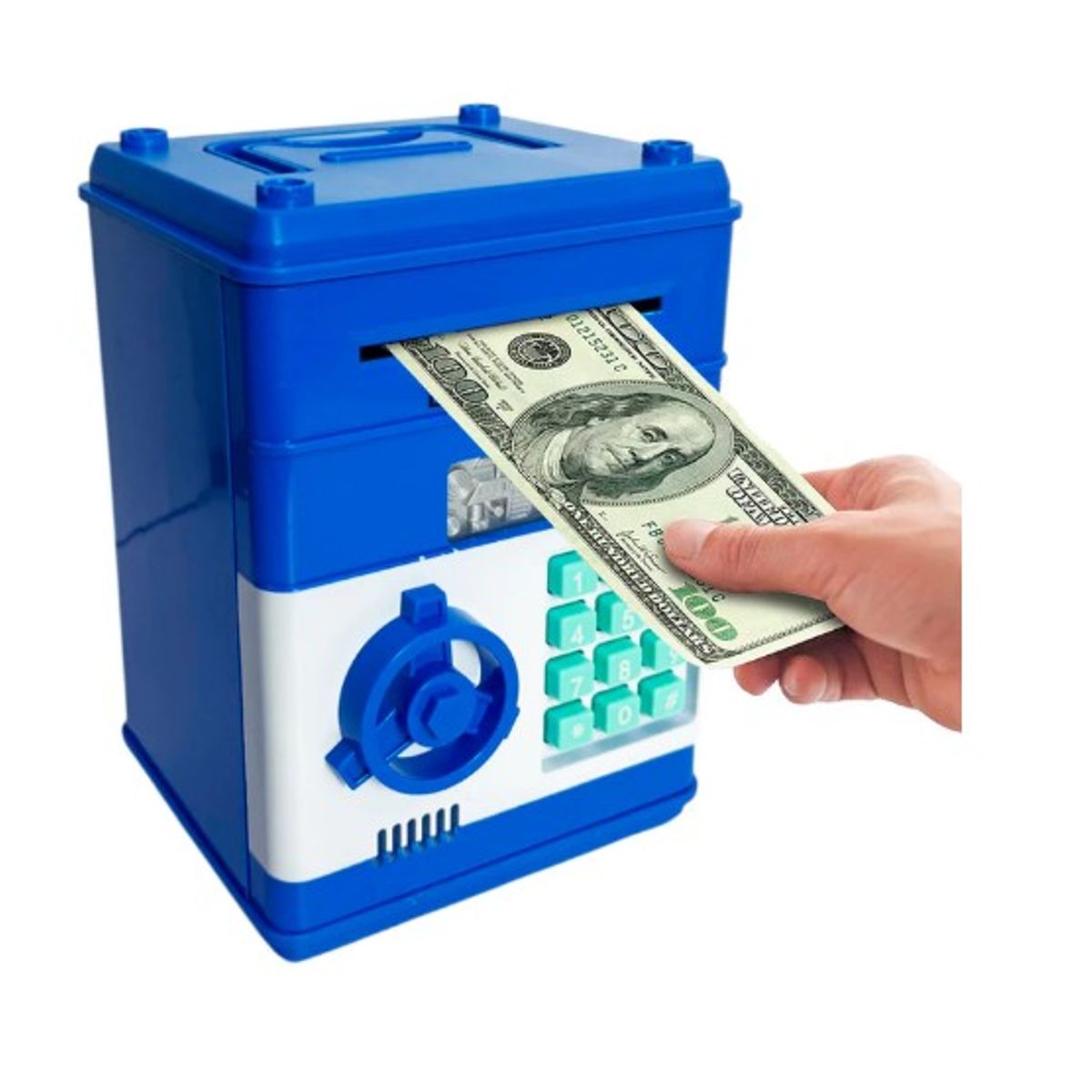 GENERICO - Alcancía caja fuerte tendencia azul