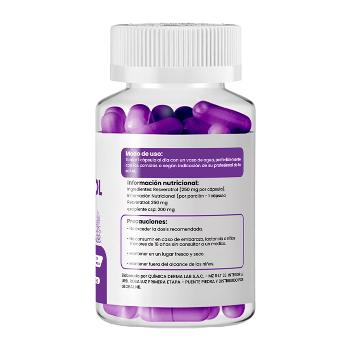 GENERICO - RESVERATROL PLUS 250MG DERMO SUMAK + REGALO PASTILLERO