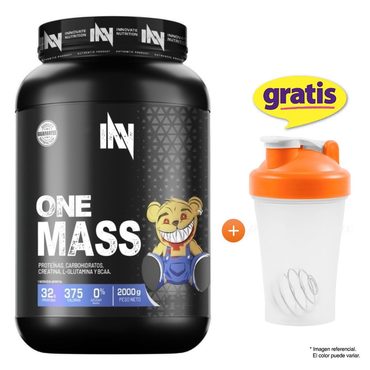 INN INNOVATE NUTRITION - Proteína INN One Mass 2 kg Chocolate + Shaker