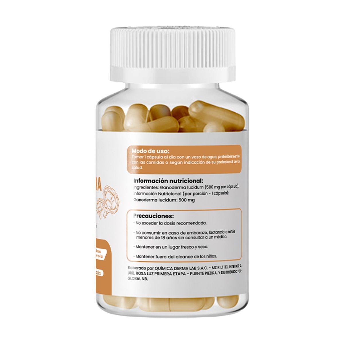 GENERICO - GANODERMA PLUS 500MG DERMO SUMAK + REGALO PASTILLERO