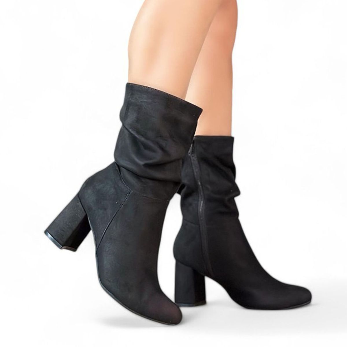 GENERICO - Bota mujer minisirena puntiagudo sueder 1177 5C-68 color negro