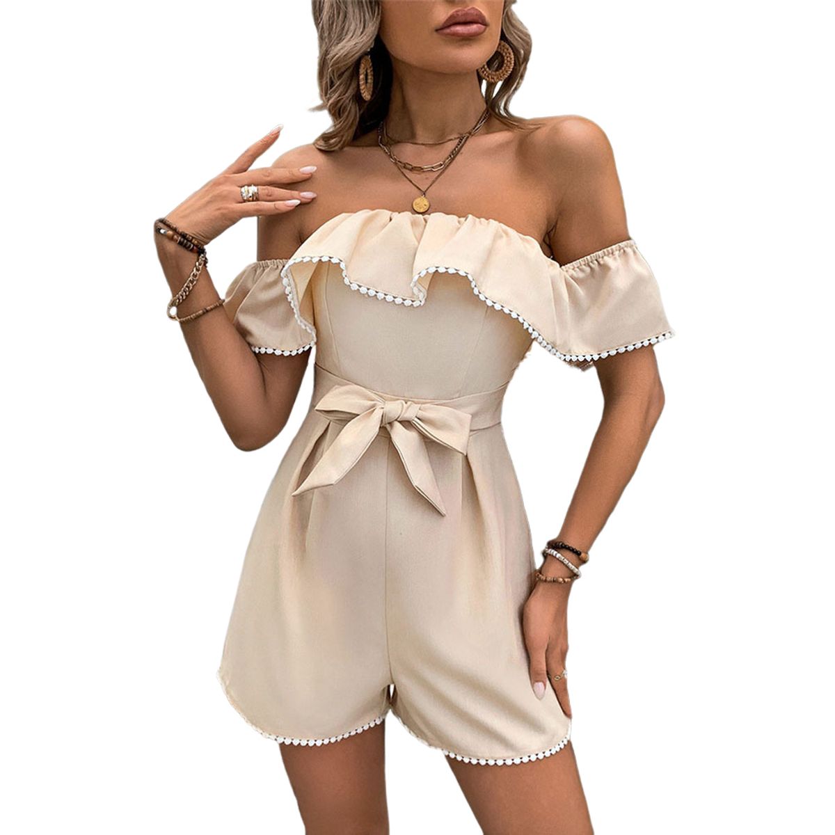 BLWOENS - Mono de verano para mujeres - Beige