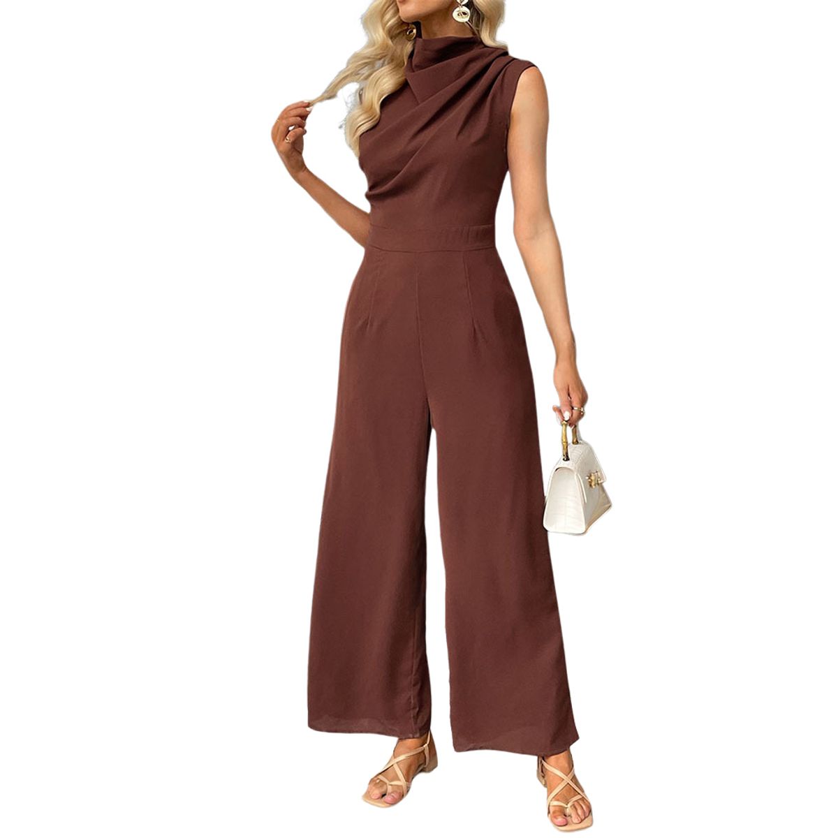 BLWOENS - Mono de verano para mujeres - Marrón