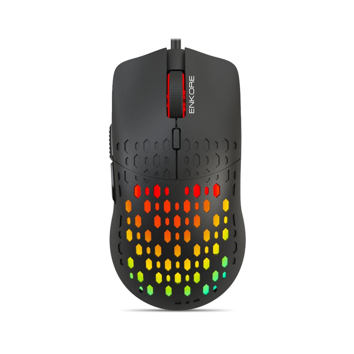 ENKORE - Mouse Gamer Alámbrico Enkore Vibrant EKM303 Negro 7 LEDS
