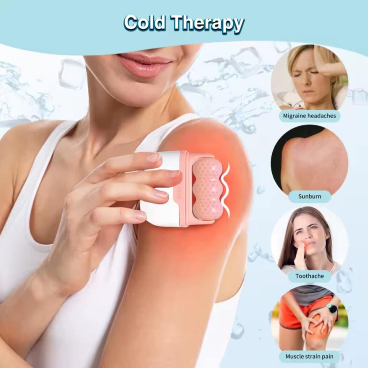 GENERICO - Masajeador Facial Rodillo de Hielo Skincare