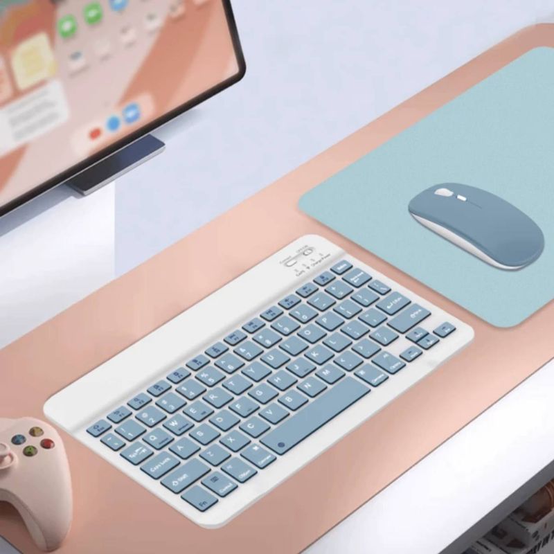 GENERICO - TECLADO Y MOUSE BLUETOOTH RECARGABLE TV LAPTOP CELULAR TABLET PC