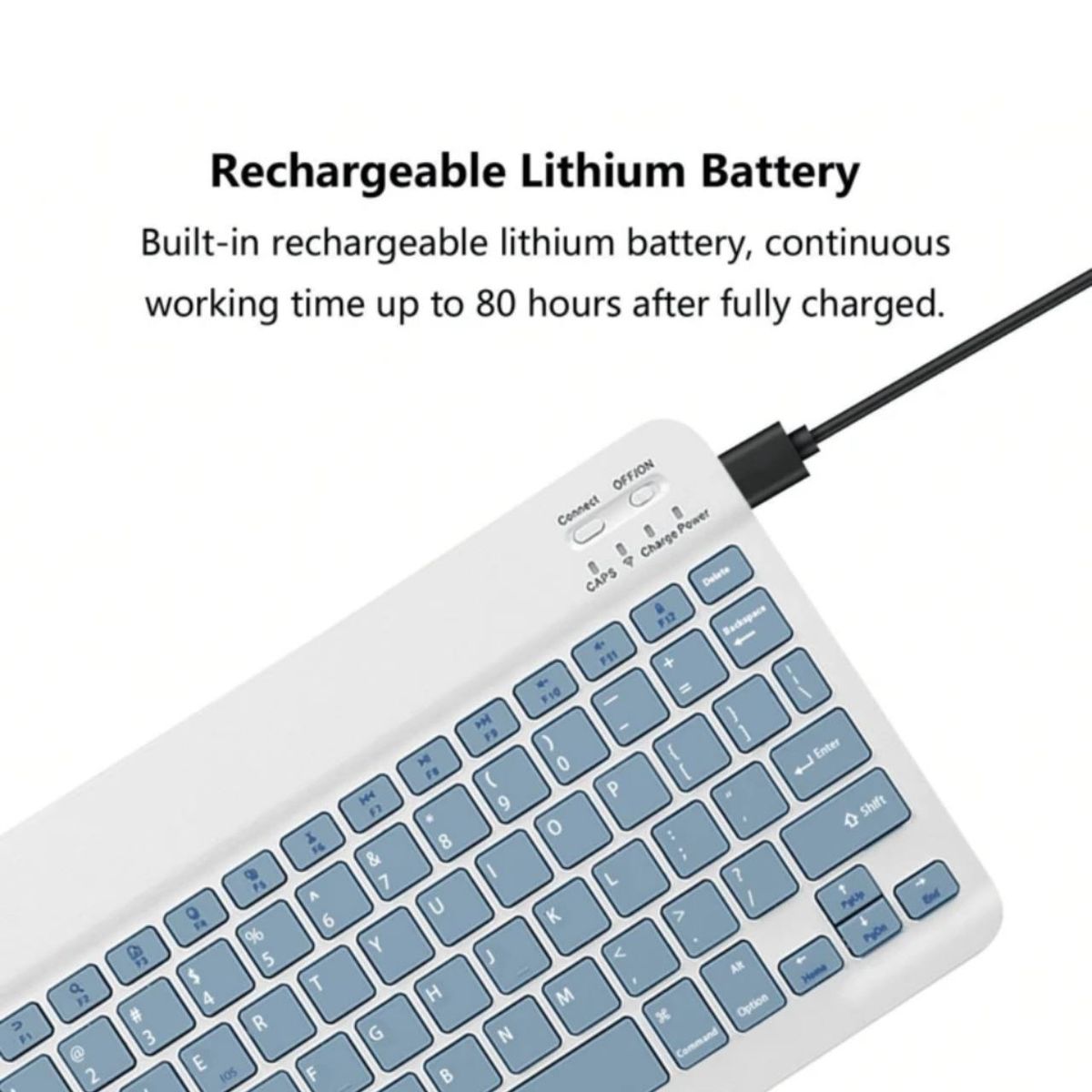 GENERICO - TECLADO Y MOUSE BLUETOOTH RECARGABLE TV LAPTOP CELULAR TABLET PC