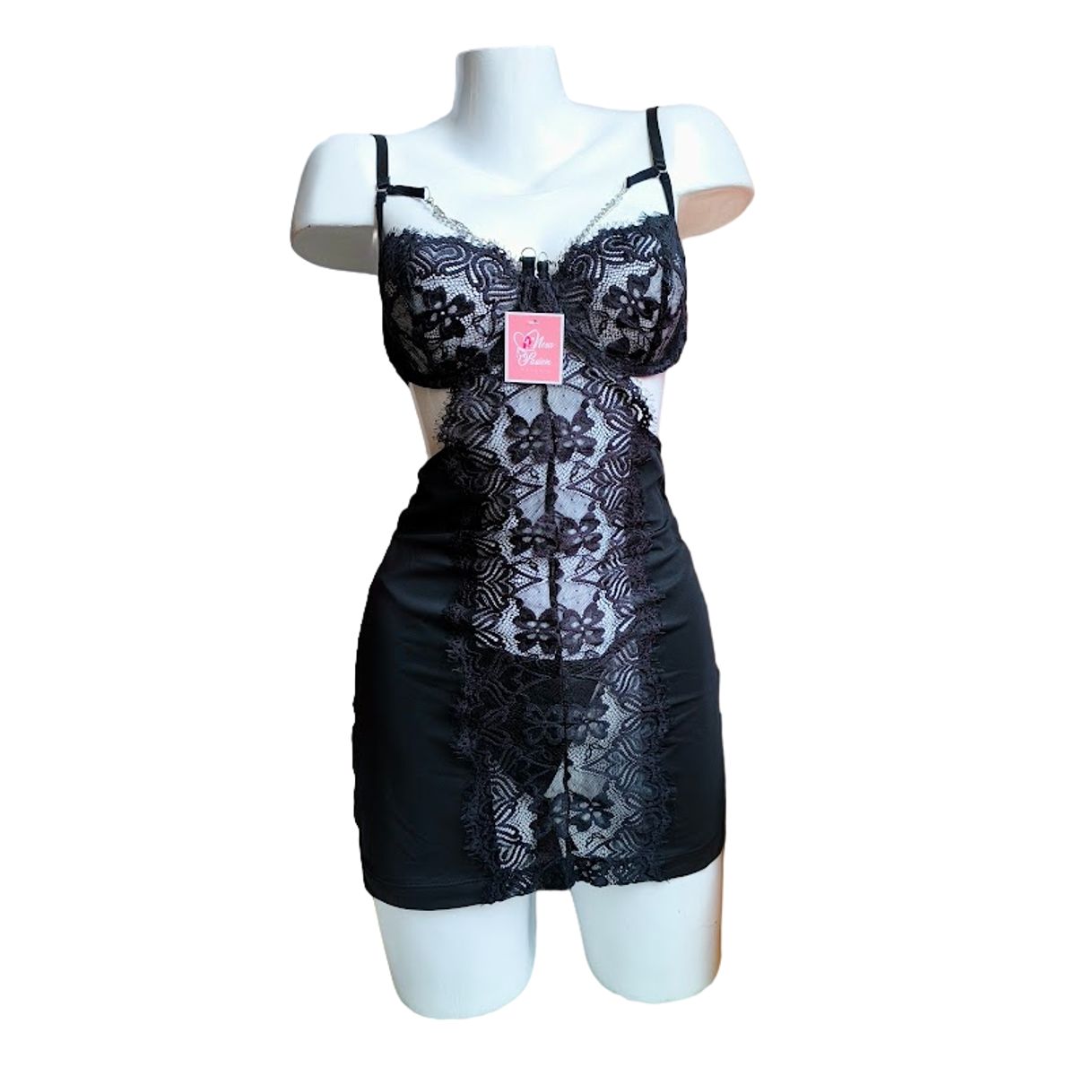 GENERICO - BABYDOLL DE ENCAJE LENCERÍA SEXY MUJER