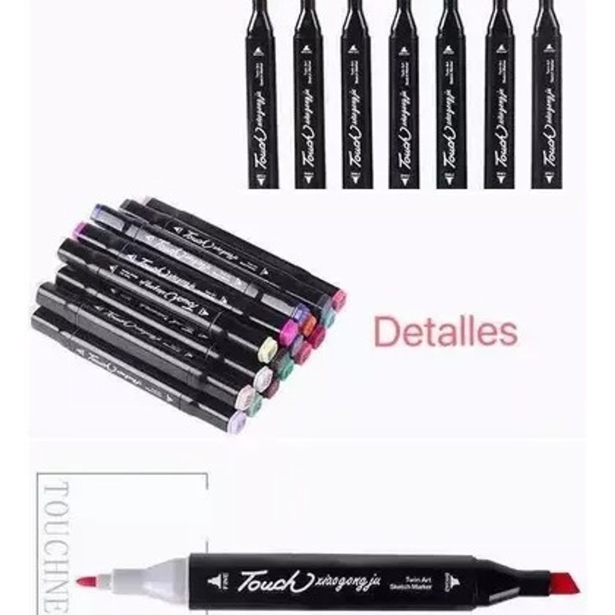 EVERSO - Set 262 Marcadores Lápices Colores Touch Doble Punta + Bols